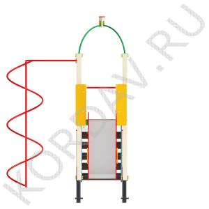 Игровой комплекс с горкой шестом и спиралью ПДИ 2.37 (1)